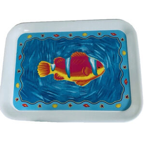 Ocean State Melamine Plastic Outdoor Clown Fish Serving Tray 17" Sea Beach